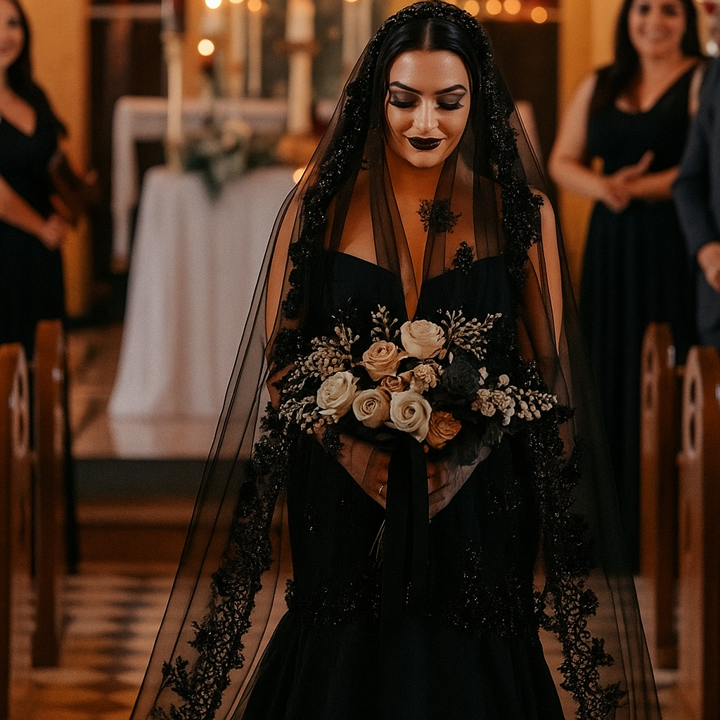 Моя дочь пришла на свадьбу в чёрном платье