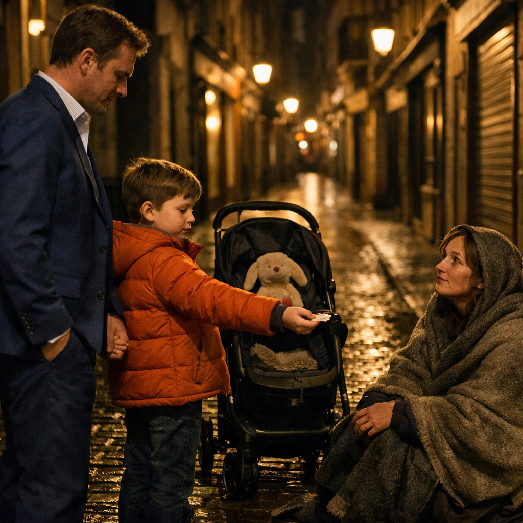 Он прошёл мимо нищенки — пока сын не назвал её мамой.