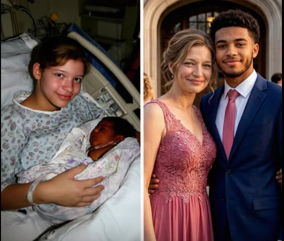 Она получила свой выпускной через восемнадцать лет