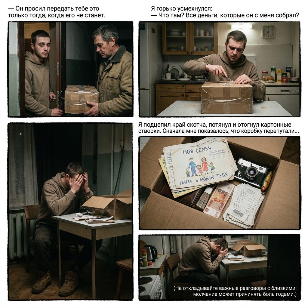 После похорон отца я получил коробку, которую он хранил пять лет.